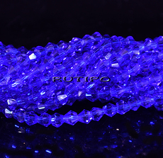 Біконуси Blue, 3мм, нитка 37см (бл. 115шт)