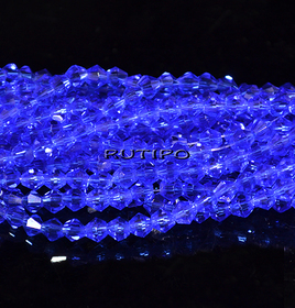 Биконусы RoyalBlue, 3мм, низка 39см (ок. 125шт)