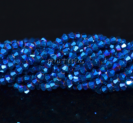Биконусы Blue, 3.5-3.8мм, низка 37см (ок. 114шт)