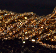 Bicones DarkGoldenrod, 3*3.5mm, about 114pcs/strand