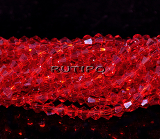 Біконуси Red, 3мм, нитка 36см (бл. 113шт)