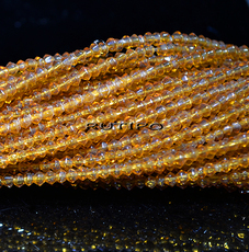 Strand Bicone DarkOrange 3*2.5mm, 36cm (about 175pcs)