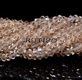 Bicone BurlyWood, 3.5-3.8mm, about 110pcs/strand
