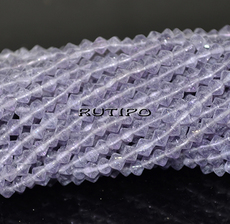 Low Bicone SlateBlue 4-3mm, 34cm about 100pcs/strand