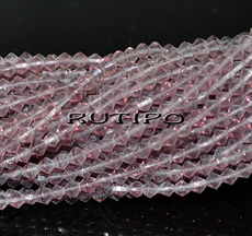 Low Bicone OldRose 4-3mm, 34cm about 100pcs/strand