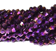 Биконусы Purple, 4мм, низка 32см (ок. 82шт)