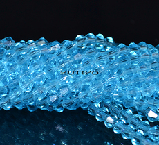 Биконусы LightSkyBlue, 4мм, низка 31см (ок. 84шт)