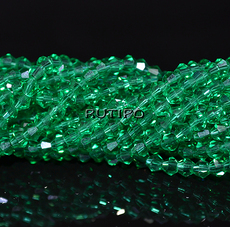 Біконуси LightSeaGreen, 4мм, нитка 29см (бл. 78шт)