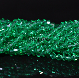 Bicone LightSeaGreen, 4mm, about 78pcs/strand