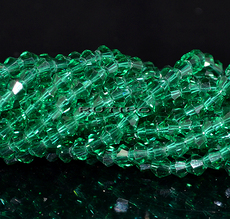 Bicones DarkCyan, 4*4mm, strand 35cm (about 94pcs)