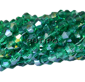 Біконус LightSeaGreen AB Plated, 4мм, шт