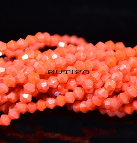 Bicone Orange AB, 4mm, about 87pcs/strand