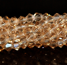 Crystal bicone SandyBrown  4mm, 83pcs/strand