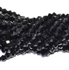 Crystal Bicone Black, 4*3mm, about 78pcs/strand