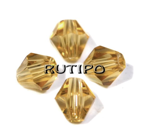 Crystal bicone Gold, 6mm, pcs