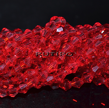 Биконусы DarkRed, 6мм, низка 26см (ок. 45шт)