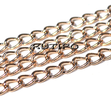 Цепь Rose Gold (р/з 6*3мм), м