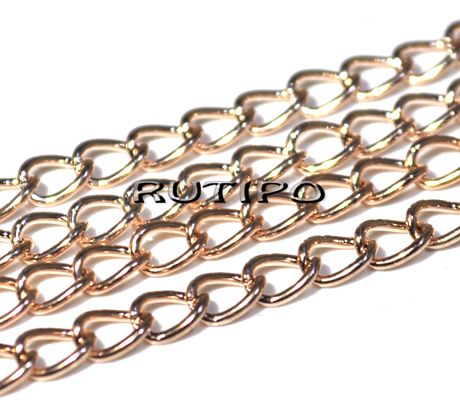 Цепь Rose Gold (р/з 6*3мм), м
