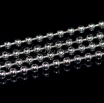 Ball chain Stainless Steel (size 2.4mm), 1m