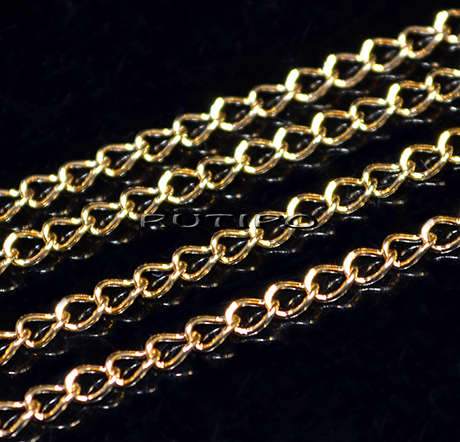 Цепь мед.сталь Golden(IP) (р/з 3.5*2.5мм), 1м