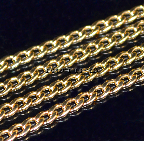 Цепь мед.сталь Golden(IP) (р/з 4*3мм), 1м