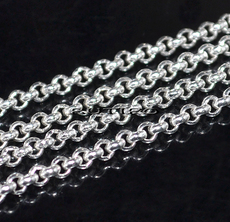 Ланцюг мед.сталь Silver Plated (р\л 2.5*2.5мм), 1м