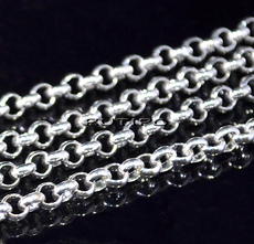 Ланцюг мед.сталь Silver Plated (р\л 4*4мм), 1м