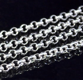 Цепь мед.сталь Silver Plated (р\з 4*4мм), 1м