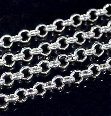 Цепь мед.сталь Silver Plated (р\з 5*5мм), 1м