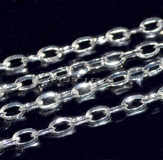 Цепь мед.сталь Silver Plated (р\з 6.5*4мм), 1м