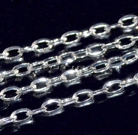 Цепь мед.сталь Silver Plated (р\з 6.5*4мм), 1м
