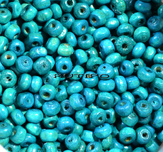 Намистини дерев'яні DarkCyan  4-5мм, 1г (бл. 35шт)