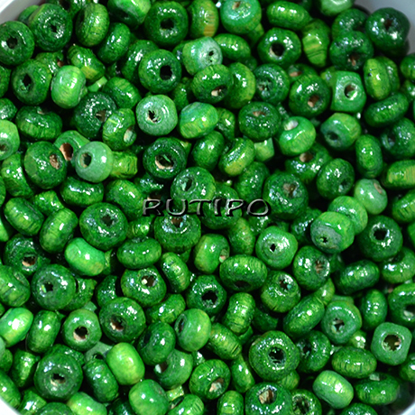 Бусины деревянные Green 4-5мм, 1г (ок. 35шт)