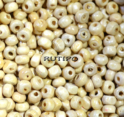 Бусины деревянные Wheat 4-5мм, 1г (ок. 35шт)