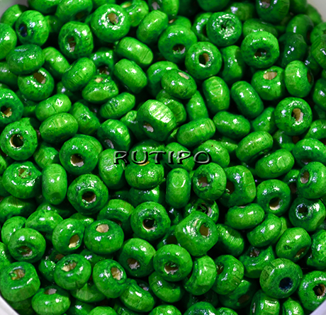 Бусины деревянные Green 5-6мм, 1г (ок. 30шт)