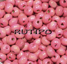 Wooden bead Pink 6-7mm, pcs