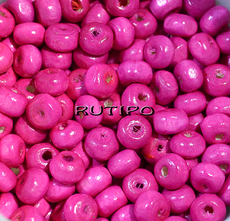 400шт, Бусины деревянные Fuchsia 6-7мм