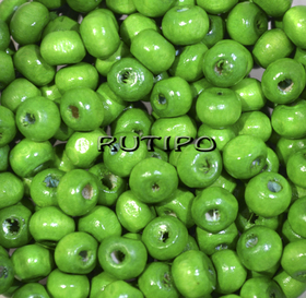 400шт, Бусины деревянные Green 6-7мм