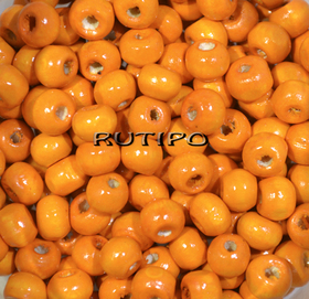 400шт, Бусины деревянные DarkOrange 6-7мм