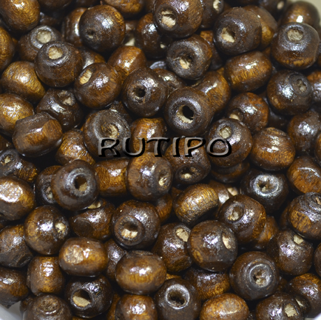 400шт, Бусины деревянные CoconutBrown, 6-7мм