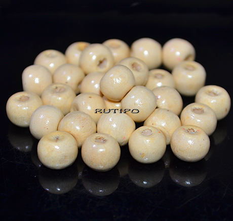 Бусина деревянная Beige 8-9мм, шт