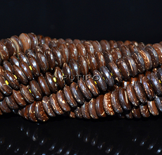 Намистини-диск CoconutBrown, 8*3мм, нитка 33см(бл. 110шт)