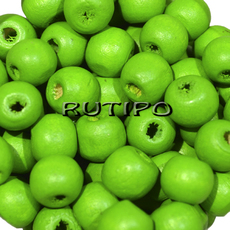 Wooden bead Green 10mm, pcs