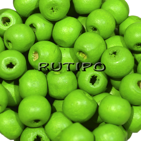 Wooden bead Green 10mm, pcs
