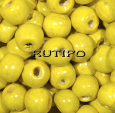 Бусина деревянная Yellow 10-11мм, шт 