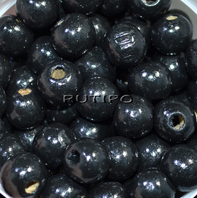 Бусина деревянная Black 10мм, шт