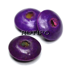 Wooden bead 14 * 5mm, pcs