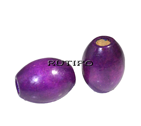 Бусина деревянная Purple 17*13мм, шт