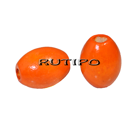 Бусина деревянная DarkOrange 17*13мм, шт