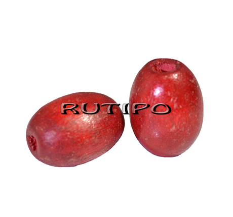 Бусина деревянная Red 17*13мм, шт